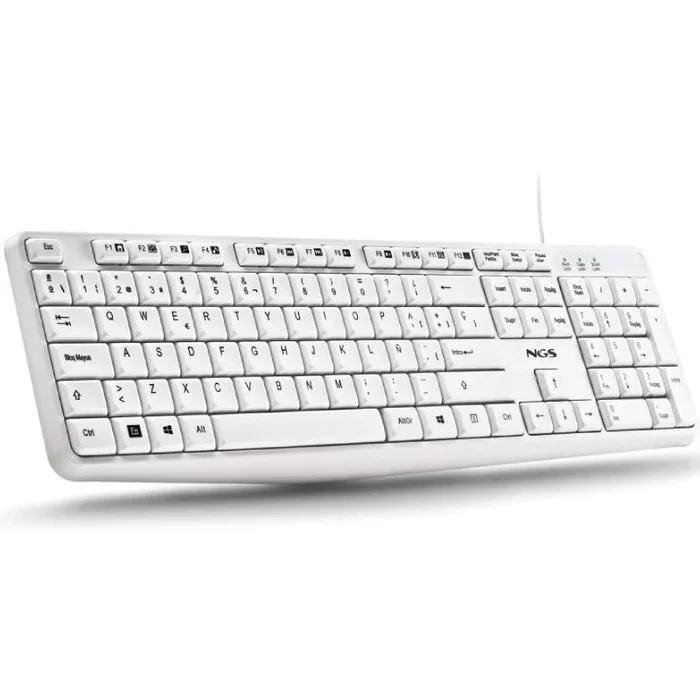 NGS Heritage Teclado Blanco QWERTY Español USB